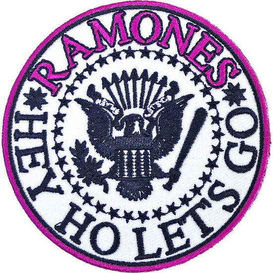 Ramones Standard Woven Patch: Hey Ho Let's Go V. 1 - Ramones - Marchandise -  - 5056368642036 - 