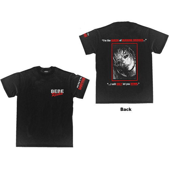 Cover for Bebe Rexha · Bebe Rexha Unisex T-Shirt: Queen of Sabotage (Black) (Back Print) (T-shirt) [size M] [Black - Unisex edition] (2021)