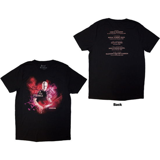 Cover for David Gilmour · David Gilmour Unisex T-Shirt: Luck &amp; Strange London (Black) (Back Print &amp; Ex-Tour) (T-shirt) [size S] (2025)