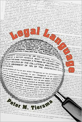Cover for Peter M. Tiersma · Legal Language - Emersion: Emergent Village resources for communities of faith (Paperback Book) [2nd edition] (2000)