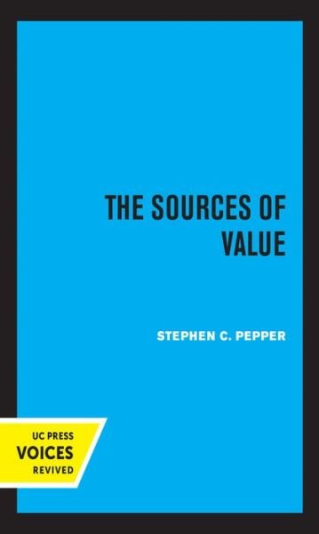 Cover for Stephen C. Pepper · The Sources of Value (Hardcover Book) (2021)
