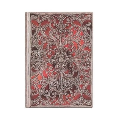 Cover for Paperblanks · Garnet (Silver Filigree Collection) Midi Lined Softcover Flexi Journal - Silver Filigree Collection (Paperback Bog) (2023)
