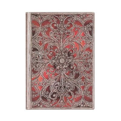 Cover for Paperblanks · Garnet (Silver Filigree Collection) Midi Lined Softcover Flexi Journal - Silver Filigree Collection (Taschenbuch) (2023)