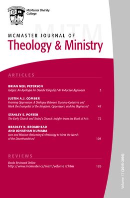 Cover for Hughson T. Ong · McMaster Journal of Theology and Ministry: Volume 17, 2015-2016 - McMaster Journal of Theology and Ministry (Hardcover Book) (2017)