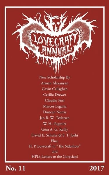 Lovecraft Annual No. 11 - Author S T Joshi - Bøker - Hippocampus Press - 9781614982036 - 1. august 2017
