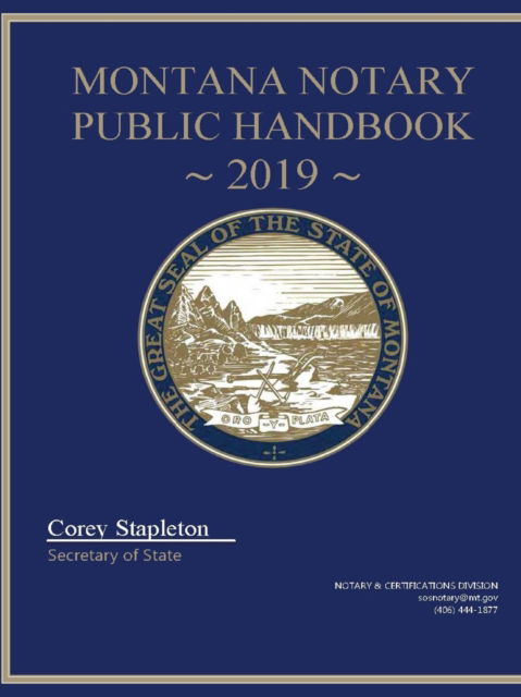 Cover for Montana Secretary of State · Montana Notary Public Handbook - 2019 (Paperback Book) (2020)