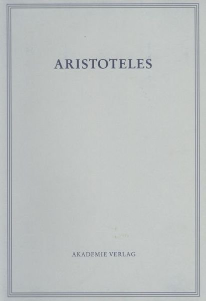 Cover for Aristoteles · Über den Himmel.12/III (Buch) (2009)