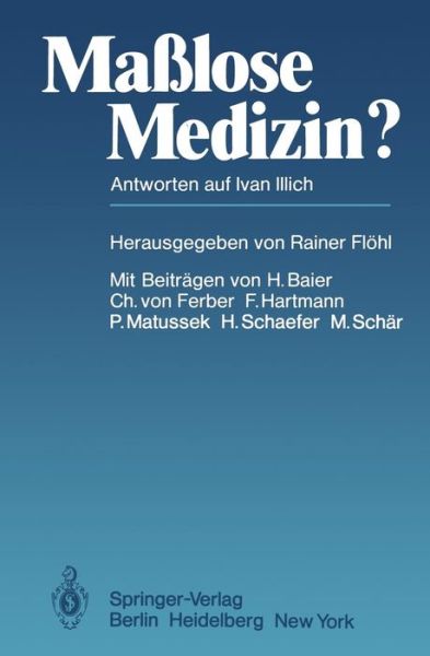 Cover for R Flhl · Masslose Medizin? (Paperback Book) (1979)