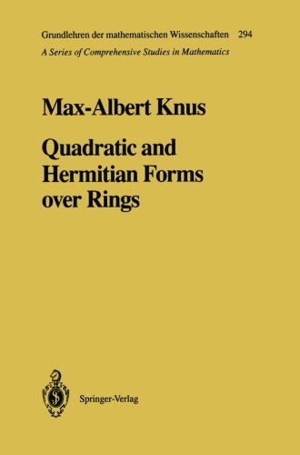 Cover for Max-Albert Knus · Quadratic and Hermitian Forms over Rings - Grundlehren der mathematischen Wissenschaften (Taschenbuch) [Softcover reprint of the original 1st ed. 1991 edition] (2012)
