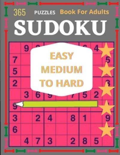 Cover for Luxury Press · 365 Puzzles Sudoku Book for Adults Easy Medium to Hard: Christmas Sudoku Puzzle Book for Adults (Pocketbok) (2022)