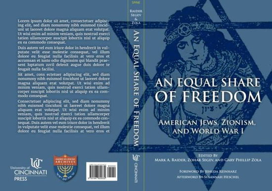 Cover for An Equal Share of Freedom: American Jews, Zionism, and World War I - Jacob Rader Marcus Series on the American Jewish Experience (Hardcover Book) (2024)