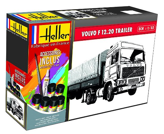 1/32 Starter Kit Volvo F12-20 Globetrotter Tw.trailer - Heller - Produtos - MAPED HELLER JOUSTRA - 3279510577037 - 