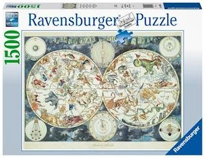 Cover for Ravensburger · Wereldkaart Met Fantastierijke Dieren (1500 Stukjes) (Puslespill) (2020)