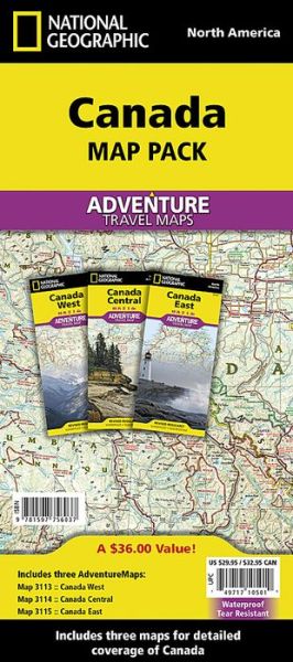 Cover for National Geographic Maps - Adventure · Canada, Map Pack Bundle: Travel Maps International Adventure / Destination Map (Map) [2022nd edition] (2015)