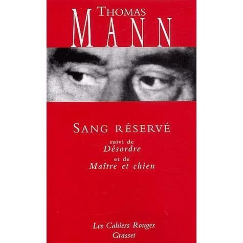 Cover for Thomas Mann · Sang reserve (Paperback Book) (2002)
