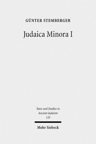 Cover for Gunter Stemberger · Judaica Minora: Teil I: Biblische Traditionen im rabbinischen Judentum - Texts and Studies in Ancient Judaism (Hardcover Book) (2010)