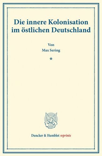 Cover for Sering · Die innere Kolonisation im östli (Book) (2014)