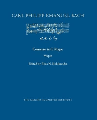 Cover for Carl Philipp Emanuel Bach · Concerto in G Major, Wq 16 (Paperback Bog) (2020)