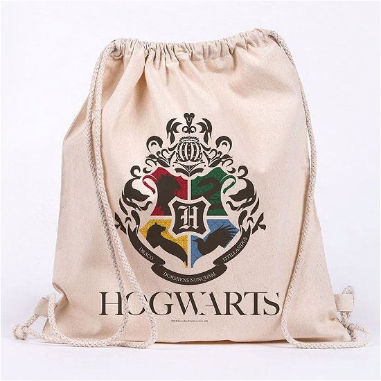 Harry Potter Hogwarts Cotton Drawstring Bag - Harry Potter - Merchandise - HARRY POTTER - 5028486486038 - 