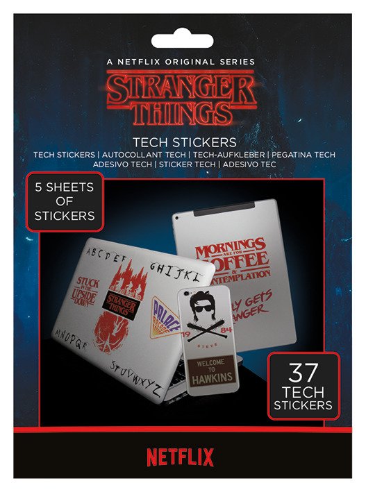 STRANGER THINGS - The Upside Down - Tech Stickers - Stickers - Merchandise -  - 5050293474038 - 3. februar 2020