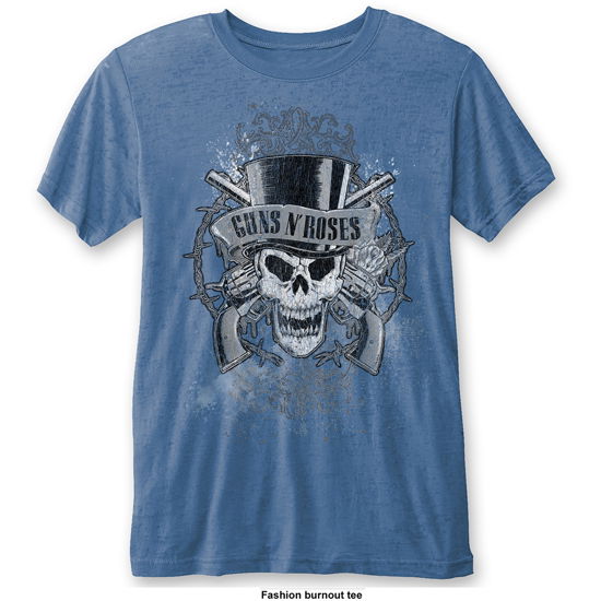 Guns N' Roses Unisex T-Shirt: Faded Skull (Burnout) - Guns N' Roses - Merchandise - Bravado - 5055979991038 - 