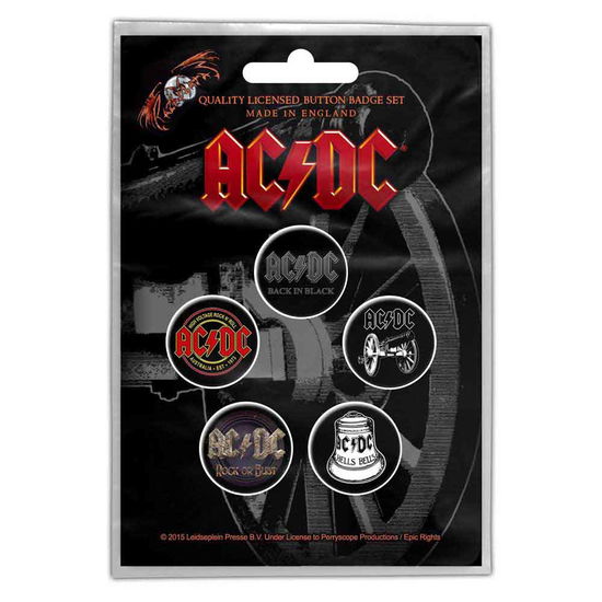 AC/DC Button Badge Pack: For Those About To Rock - AC/DC - Produtos - Razamataz - 5056170621038 - 