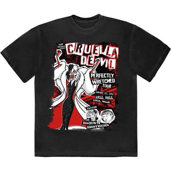 Cover for 101 Dalmatians · 101 Dalmatians Unisex T-Shirt: Cruella Tour (Black) (T-shirt) [size XXL] (2024)