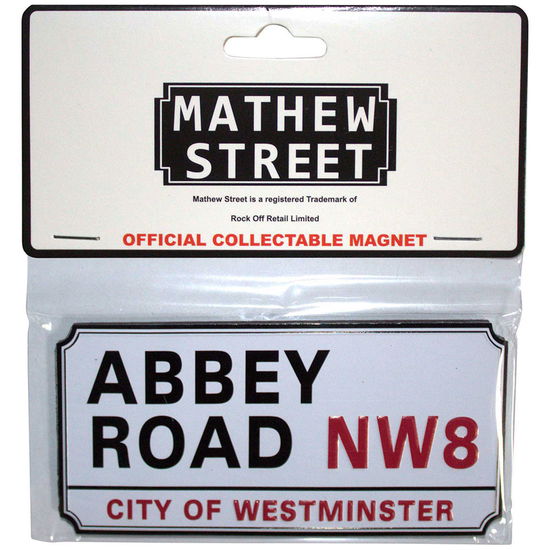 Cover for Rock Off · Rock Off Fridge Magnet: Abbey Road NW London Sign Embossed (Magnet)