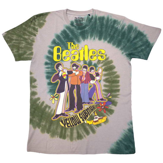 Cover for The Beatles · The Beatles Unisex T-Shirt: Yellow Submarine Band In Line (Wash Collection) (T-shirt) [size M] (2024)