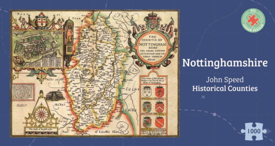 Cover for Nottinghamshire Historical 1610 Map 1000 Piece Puzzle (Paperback Book) (2024)