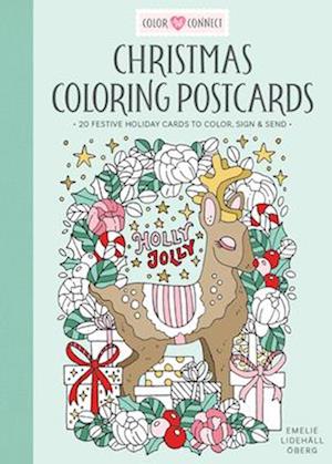 Cover for Emelie Lidehall Oberg · Christmas Coloring Postcards: 20 Festive Holiday Cards to Color, Sign, and Send (Paperback Book) (2025)