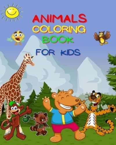 Cover for Dane Grunn · Animals Coloring Book For Kids (Paperback Book) (2024)