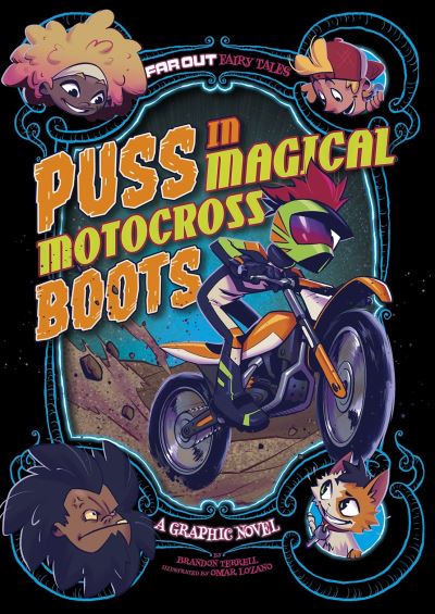 Cover for Brandon Terrell · Puss in Magical Motocross Boots: A Graphic Novel - Far Out Fairy Tales (Pocketbok) (2022)