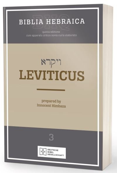 Leviticus - German Bible Society - Books - Hendrickson Publishers Inc - 9781683074038 - July 1, 2021