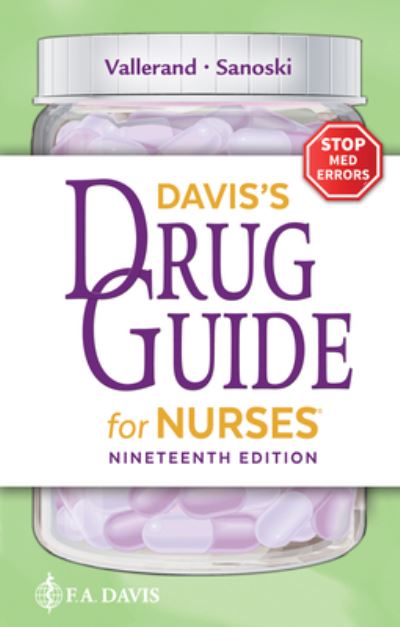 Cover for April Hazard Vallerand · Davis's Drug Guide for Nurses (Pocketbok) [19 Revised edition] (2024)