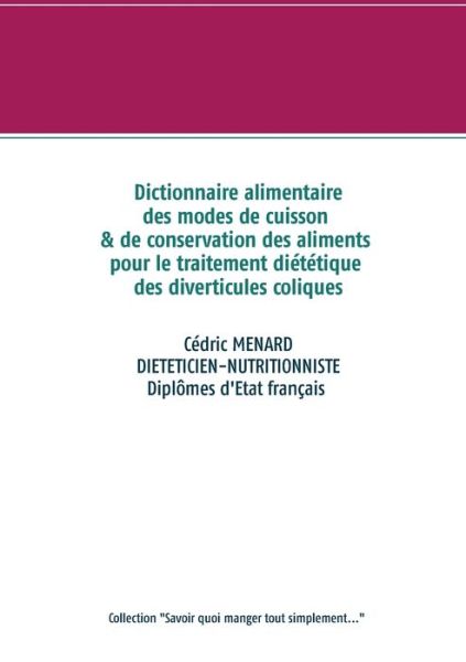 Cover for Menard · Dictionnaire des modes de cuisso (Book) (2020)