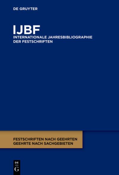 Cover for Degruyter · 2015 (Hardcover Book) (2015)