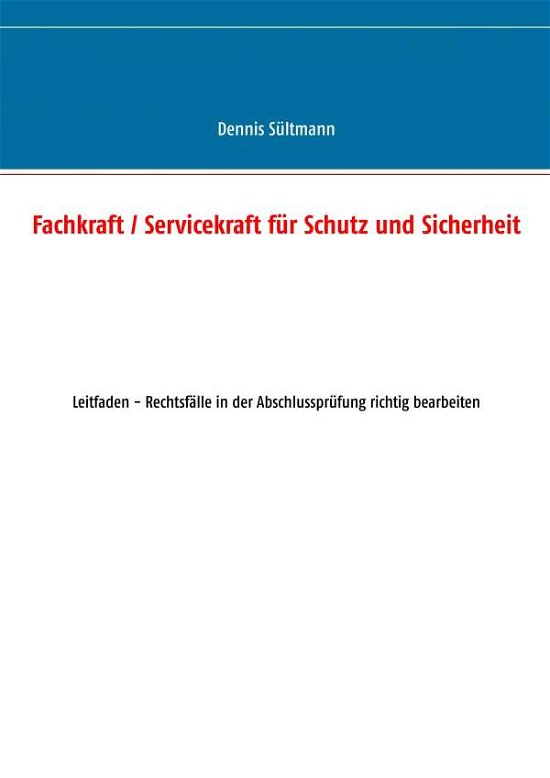 Cover for Sültmann · Fachkraft / Servicekraft für S (Book)