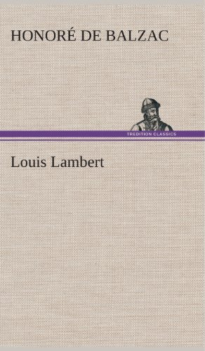 Cover for Honore De Balzac · Louis Lambert (Hardcover Book) [German edition] (2013)