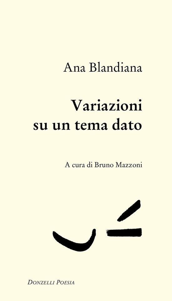 Cover for Ana Blandiana · Variazioni Su Un Tema Dato (Book)