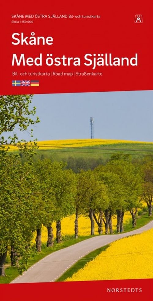 Cover for Norstedts · Bil- &amp; turistkartan: Skåne med östra Sjælland (Hardcover Book) (2020)