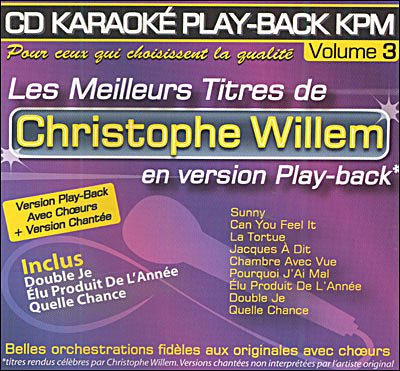 Cover for Christophe Willem · CD KARAOKE PLAY-BACK KPM VOL.03 &quot;Christophe Willem&quot; (CD)