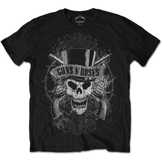 Guns N' Roses Unisex T-Shirt: Faded Skull - Guns N Roses - Produtos - Bravado - 5055979923039 - 