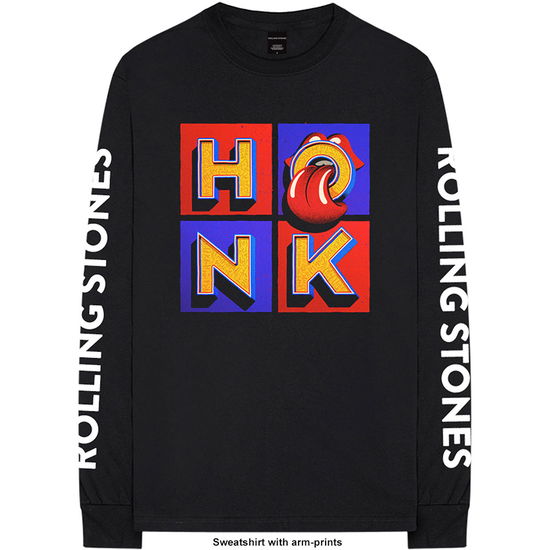 Cover for The Rolling Stones · The Rolling Stones Unisex Sweatshirt: Honk Album / Sleeves (Black) (Sleeve Print) (CLOTHES) [size S] [Black - Unisex edition] (2019)