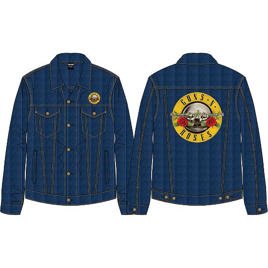 Guns N' Roses Unisex Denim Jacket: Classic Logo (Back Print) - Guns N Roses - Koopwaar -  - 5056368612039 - 