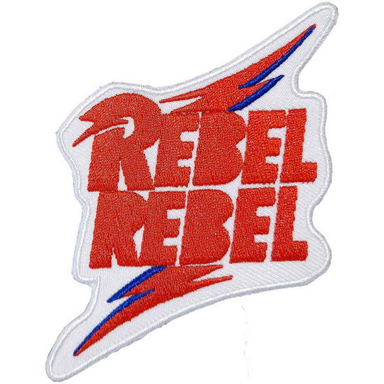 David Bowie Standard Woven Patch: Rebel Rebel - David Bowie - Produtos -  - 5056368696039 - 