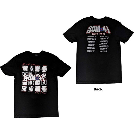 Sum 41 Unisex T-Shirt: All Killer No Filler European Tour 2022 (Back Print) (Ex-Tour) - Sum 41 - Koopwaar -  - 5056561068039 - 