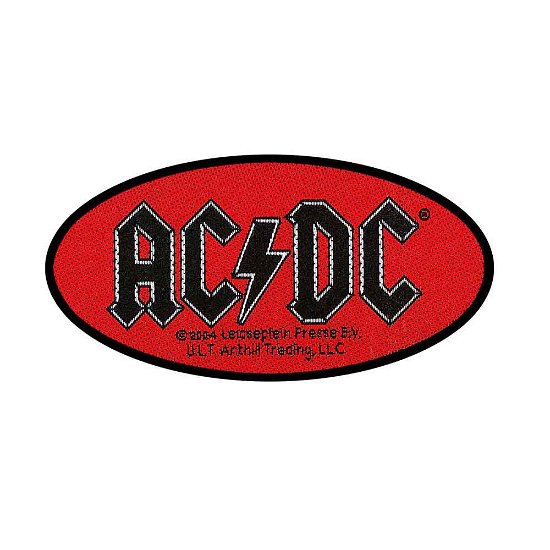 AC/DC Standard Woven Patch: Oval Logo - AC/DC - Produtos - PHD - 5060185010039 - 19 de agosto de 2019