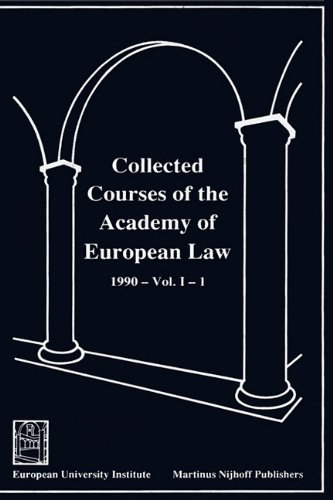 Cover for Academy of European Law · Collected Courses of the Academy of European Law - Recueil des Cours de l'Academie de Droit Europeen:Vol. I, Bk. 1:1990 Community Law (Gebundenes Buch) (1991)