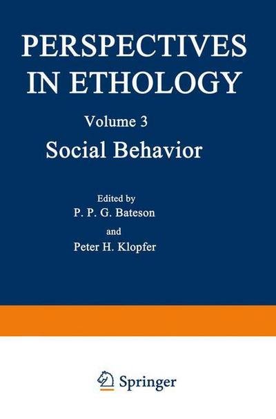 Cover for P Bateson · Social Behavior - Perspectives in Ethology (Paperback Book) [Softcover reprint of the original 1st ed. 1978 edition] (2012)